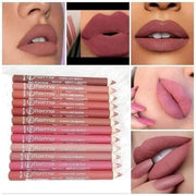 Pack Of 12 Flormar Matte Nude Shades High Quality Lip Pencils– 3szone